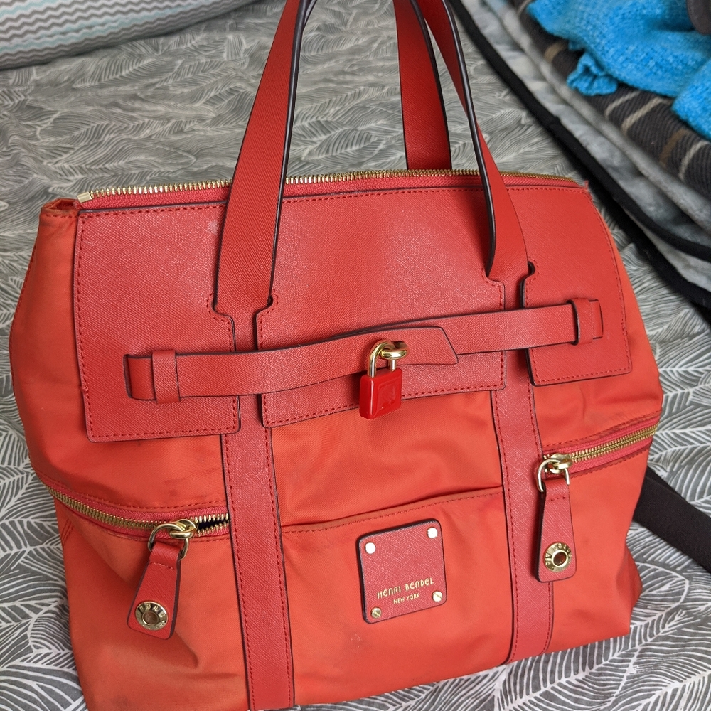 Orange Henri Bendel Jetsetter Bag